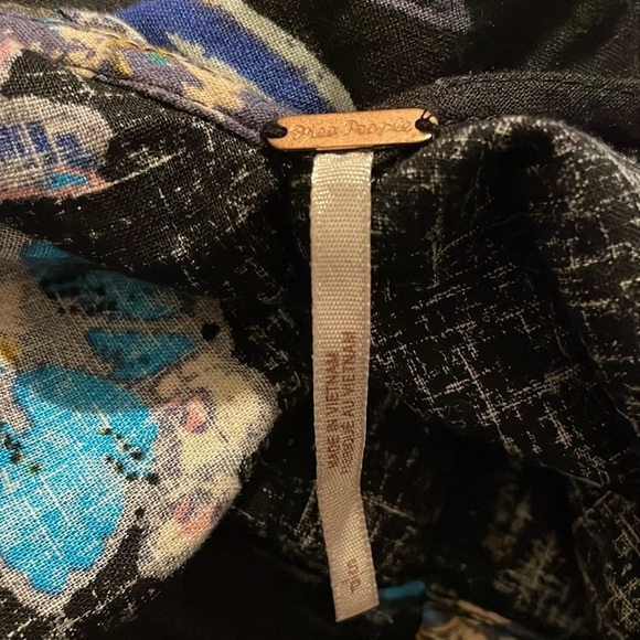 Free People Women Summer in Tutlum Tunic Small Black Coastal Longline Lagenlook - Picture 11 of 15